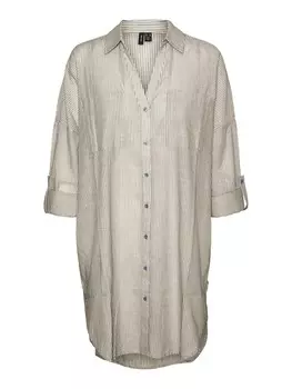 Длинная блузка VERO MODA Blouse ISABEL, бежевый