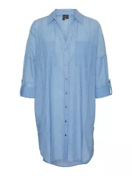 Длинная блузка VERO MODA Blouse ISABEL, светло-синий