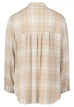 Длинная блузка в клетку BETTY & CO, цвет Camel Grey