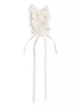 Длинная брошь Rosette Bow Simone Rocha, белый