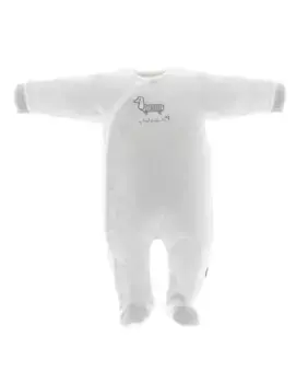 Длинная детская бархатная пижама с вышивкой для щенков Cambrass, белый