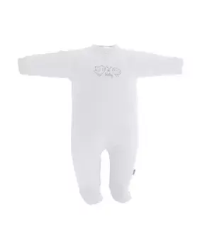 Длинная детская пижама с вышивкой в виде птицы Cambrass, белый