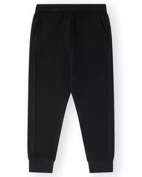 Длинная девушка в спортивных штанах из фактурной ткани Canada House, черный