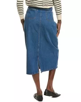 Длинная джинсовая юбка-карандаш Gracia Cargo, синий