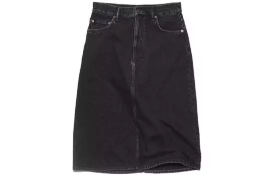 Длинная джинсовая юбка женская Acne Studios, черный