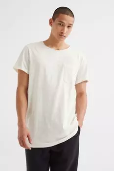 Длинная футболка H&amp;M, белый