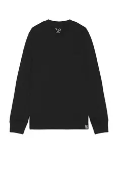 Длинная футболка с карманом Wao, black