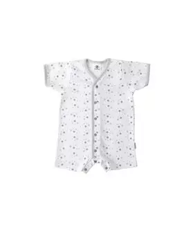 Длинная хлопковая пижама для девочки с серо-микропринтом в виде звездочек Cambrass, розовый