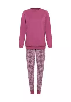 Длинная хлопковая пижама Smu для женщин CALIDA, цвет Red Violet