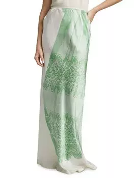 Длинная Юбка - Комбинация Victoria Beckham с принтом, белый