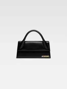 Длинная кожаная сумка JACQUEMUS The long Chiquito, черный