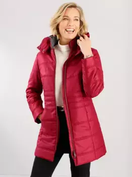 Длинная куртка Classic Basics с капюшоном, цвет Kirsche