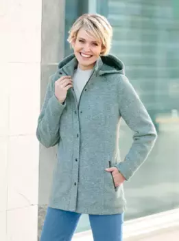 Длинная куртка Classic Basics с капюшоном, цвет Jade-Meliert