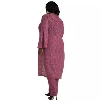 Длинная куртка Дастер с кружевными расклешенными рукавами больших размеров Danika Poetic Justice