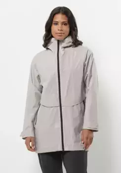 Длинная куртка Jack Wolfskin "MAINKAI LONG JKT W", с капюшоном, цвет Sea-Shell