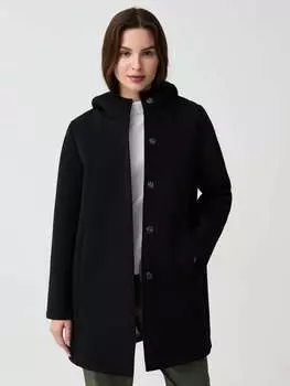 Длинная куртка с капюшоном Hybrid, цвет black