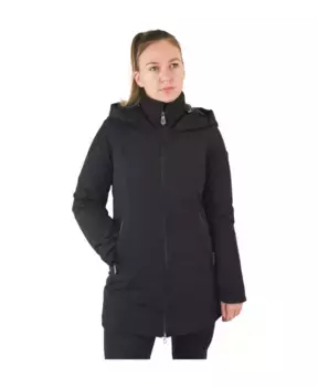 Длинная куртка с капюшоном и молнией во всю длину Peuterey, черный