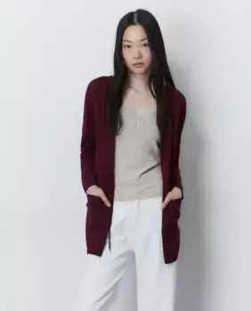 Длинная куртка с капюшоном Sfera, бордовый