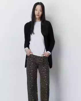 Длинная куртка с капюшоном Sfera, черный