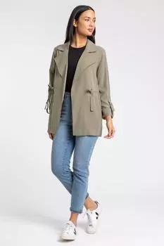 Длинная куртка с завязками на талии Roman, коричневый