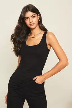 Длинная майка Lipsy, черный