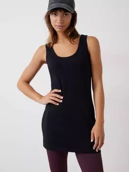 Длинная майка-майка HUSH, черный