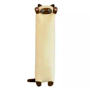 Длинная милая кошка, плюшевая кукла, подушка, рождественские подарки, 70 см (кремового цвета) yozhiqu