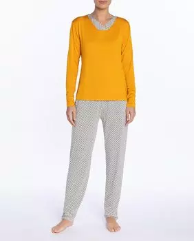 Длинная оранжевая женская пижама из модала Punto Blanco, оранжевый