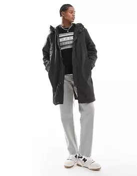 Длинная парка темно-серого цвета Lyle & Scott