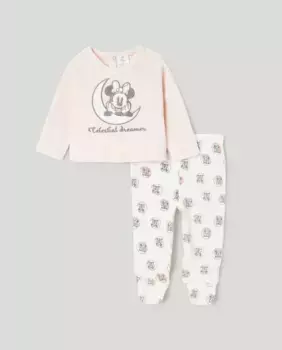 Длинная пижама для девочки Cotton Juice, розовый