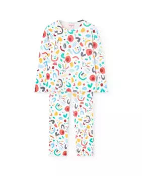 Длинная пижама для девочки с фантазийным принтом Boboli, многоцветный