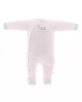 Длинная пижама для девочки с вышивкой в виде собаки Cambrass, розовый