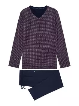 Длинная пижама HOM Figari, темно-синий