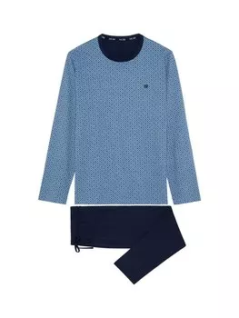 Длинная пижама HOM Long Pajamas Kuta, синий