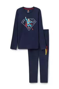 Длинная пижама INTIMISSIMI DC Comics Superman, цвет Navy/Azure