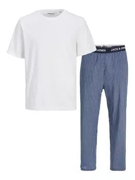 Длинная пижама JACK & JONES Long Pajamas, белый