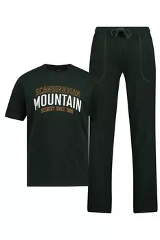 Длинная пижама JP1880, темно-зеленый