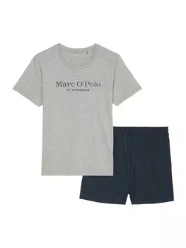 Длинная пижама Marc O'Polo Mix & Match Cotton, цвет Dark blue/Grey