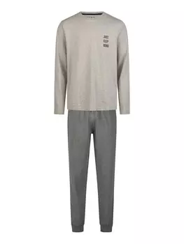 Длинная пижама Phil & Co. Berlin Long Pajamas Lifestyle, цвет grey/dark grey
