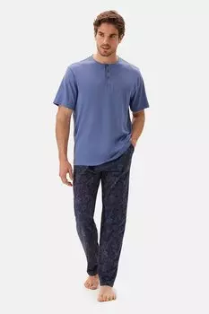 Длинная пижама с индийским узором Dagi, черный