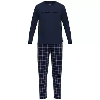 Длинная пижама TOM TAILOR Long Pajamas, темно-синий