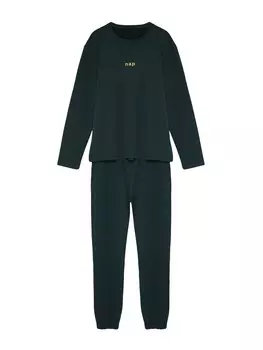 Длинная пижама Trendyol, темно-зеленый