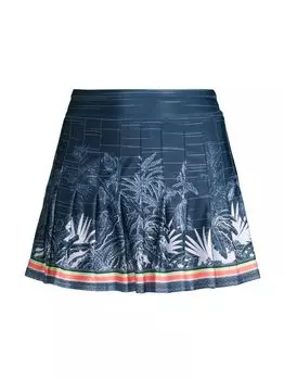 Длинная плиссированная мини-юбка Palms D'amour Paradiso Lucky in Love, разноцветный