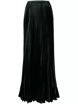 Длинная плиссированная юбка Saint Laurent, черный
