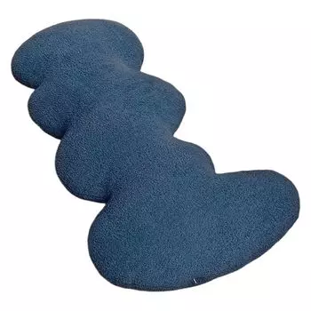 Длинная подушка в форме завитка, мягкая, удобная, из полипропилена, хлопка, милая декоративная подушка, подушка в длинную полоску, товары для дома, цвет синий Stuttg