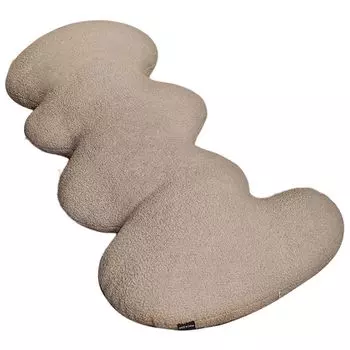 Длинная подушка в форме завитка, мягкая, удобная, из полипропилена, хлопка, милая декоративная подушка, подушка в длинную полоску, товары для дома, цвет: серый Stuttg