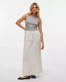 Длинная прямая юбка Vero Moda, белый