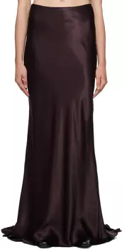 Длинная расклешенная макси-юбка Ann Demeulemeester фиолетового цвета Madeleen