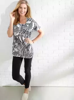 Длинная рубашка Classic Basics "Рубашка", цвет Wei-Gemustert