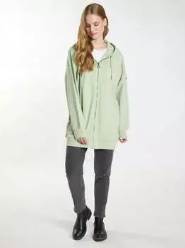 Длинная спортивная куртка с капюшоном Dreimaster, зеленый